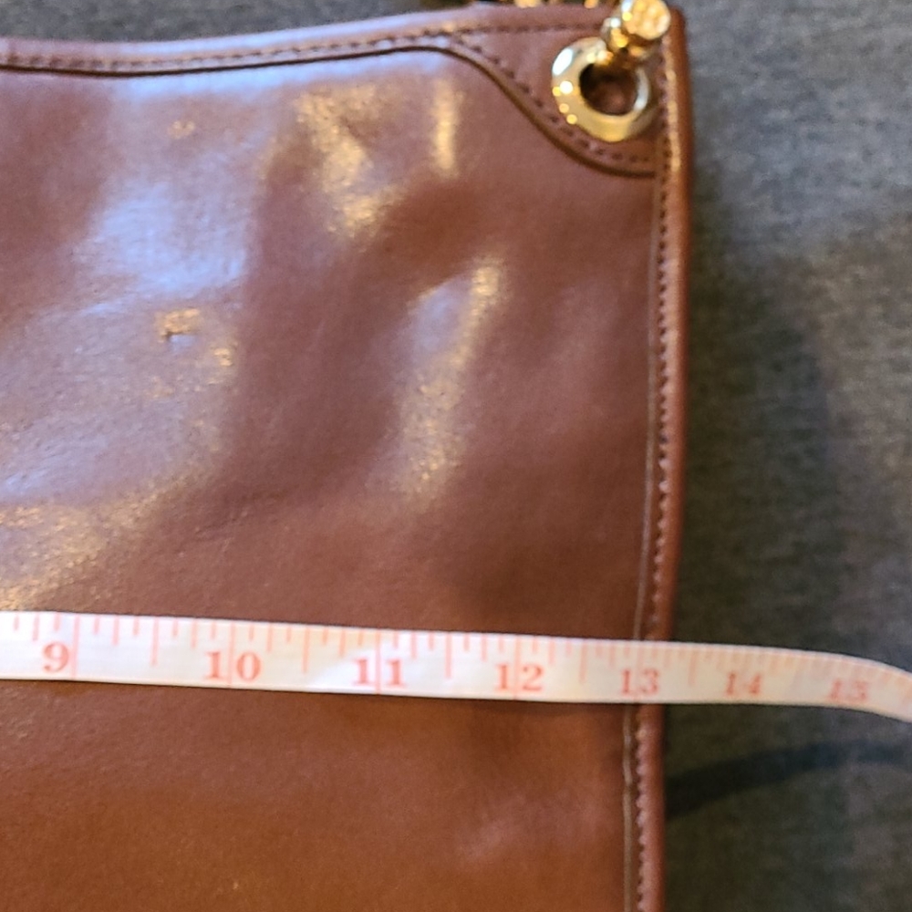 Tory Burch Brown Leather Saddle Shoulder Bag - Picture 10 of 10